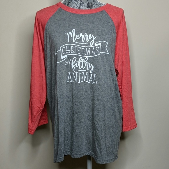 christmas baseball tee